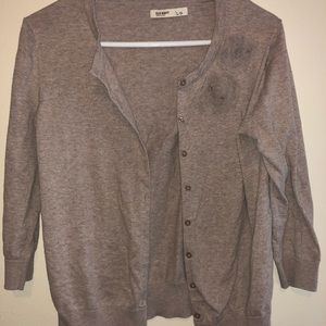 Large Old Navy cardigan with flower detailing